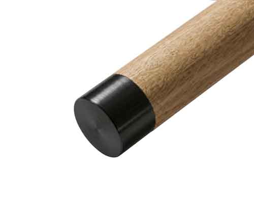 Svart ändknopp för 45mm träledstång