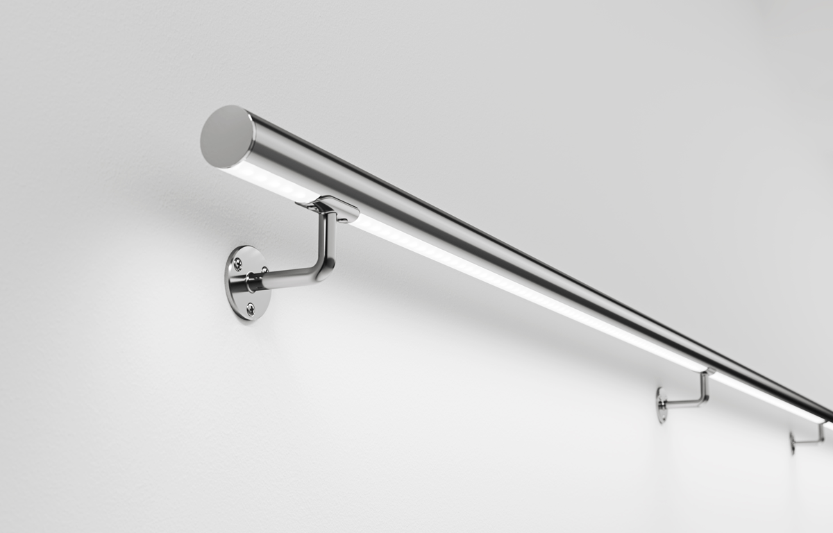 LED-belysning-i-rostfri-ledstang-i-trappa
